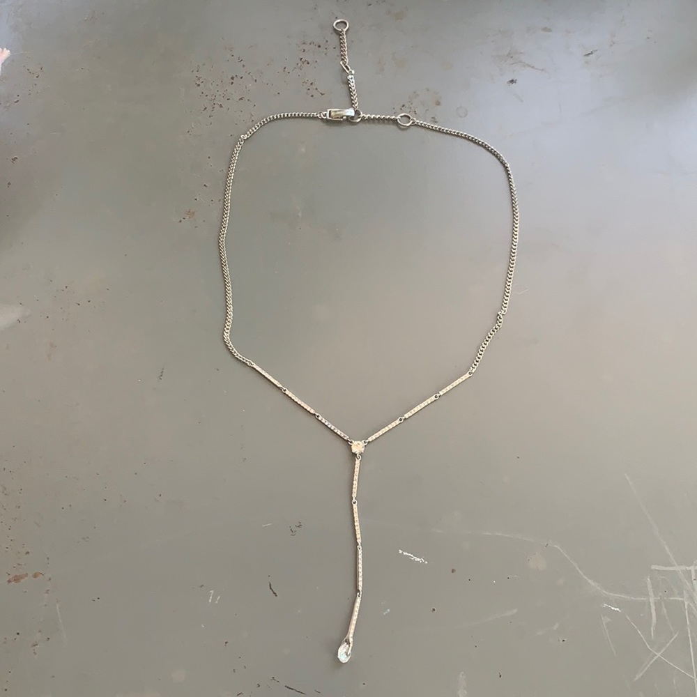 Givenchy Silver Drop Necklace